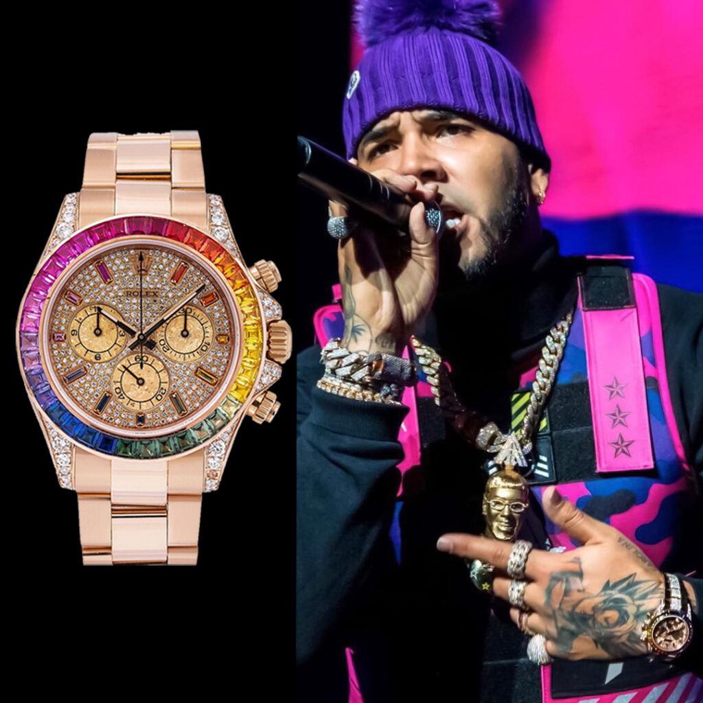 Reloj rolex 2025 de anuel aa